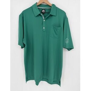 FootJoy Polo Shirt Mens‎ XL Green Short Sleeve US Open Country Club Golf Active